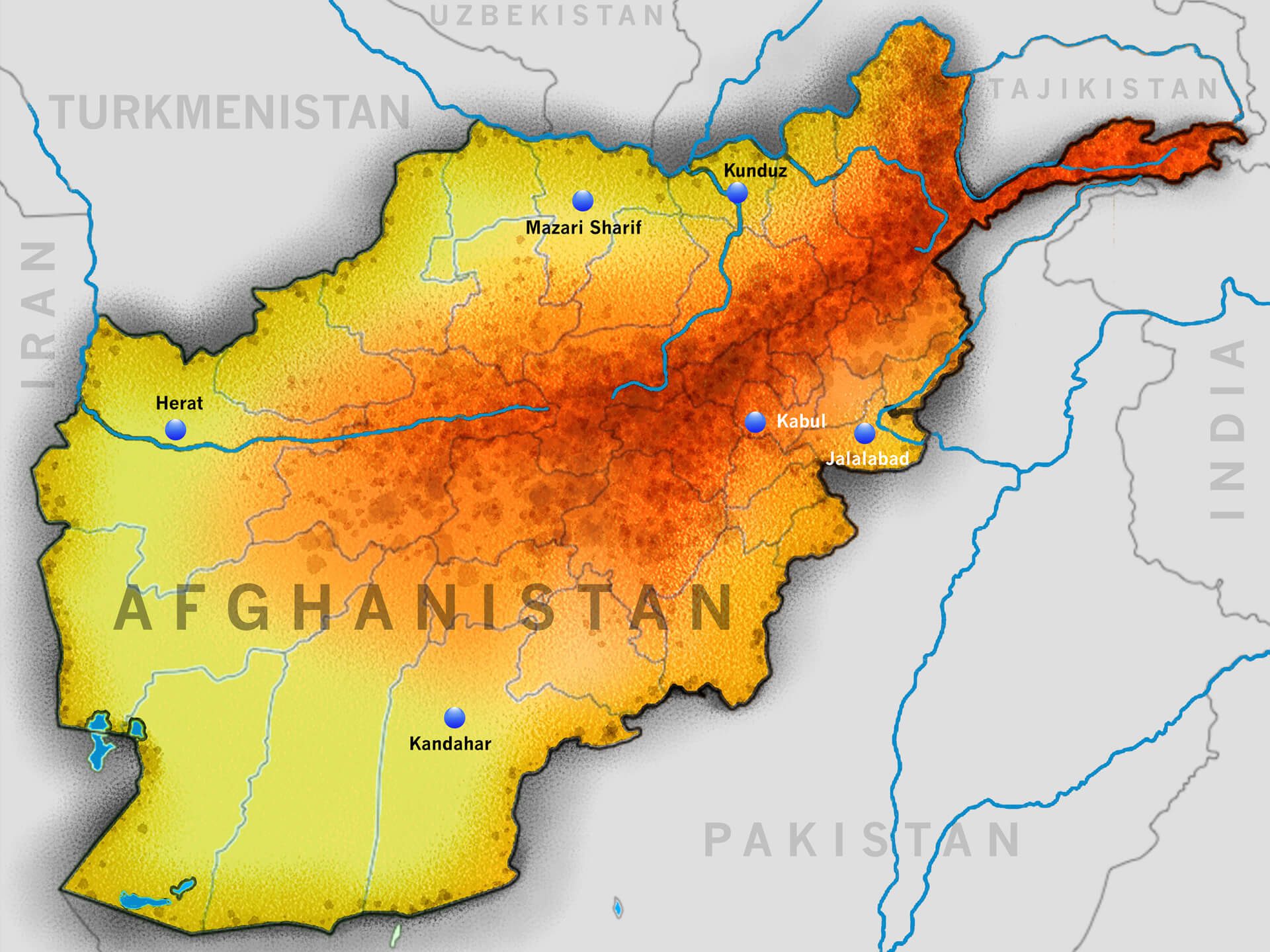 afghanistan map